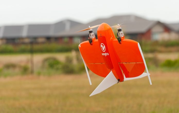 wingtra one drone spraying